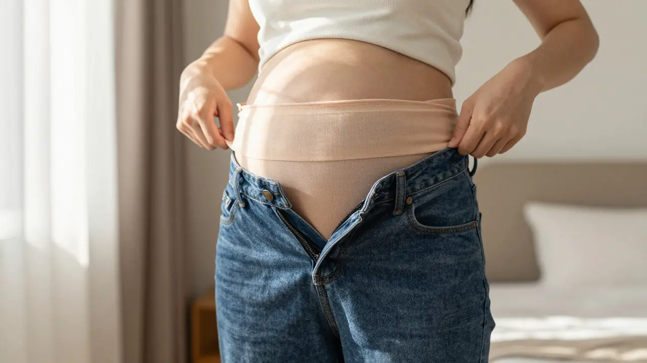 Belly Bands and Extenders: Stretching Pre-Pregnancy Wardrobes Further