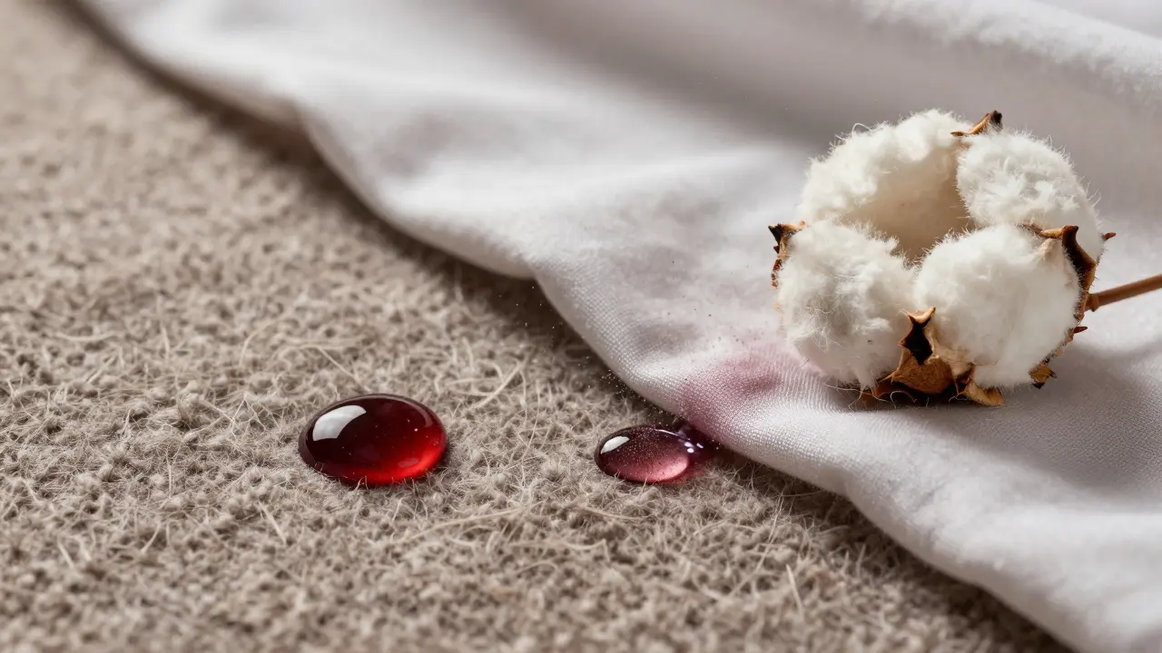 Comparison of liquid absorption on wool, cotton, and synthetic fabrics