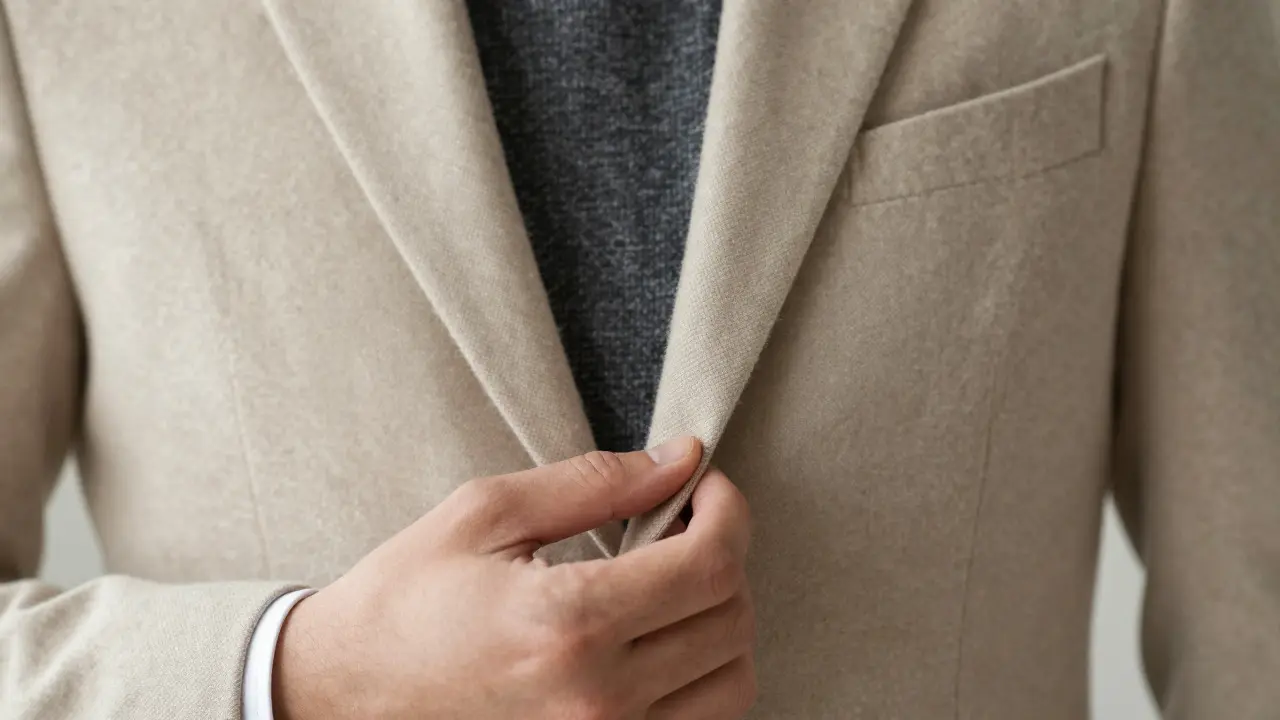 Close-up of high-quality wool, cashmere, and cotton fabrics