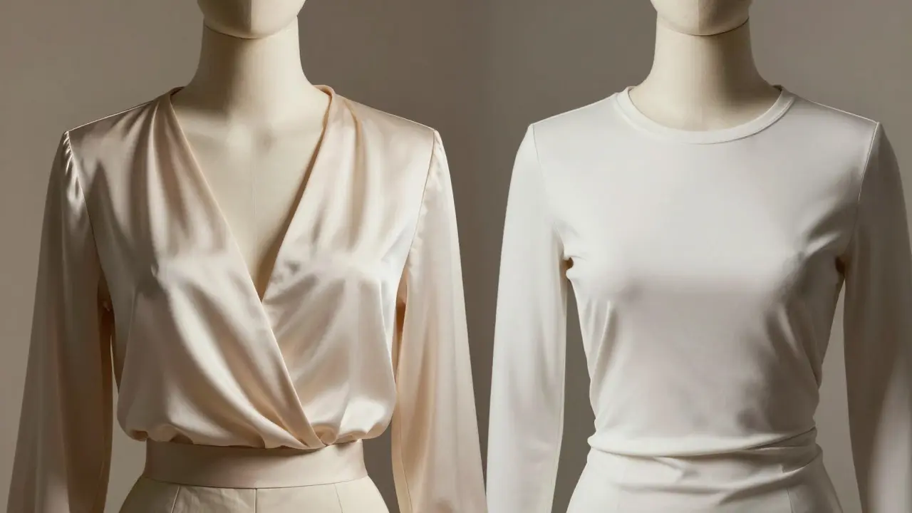 Comparison of V-neck vs crew neck fit issues