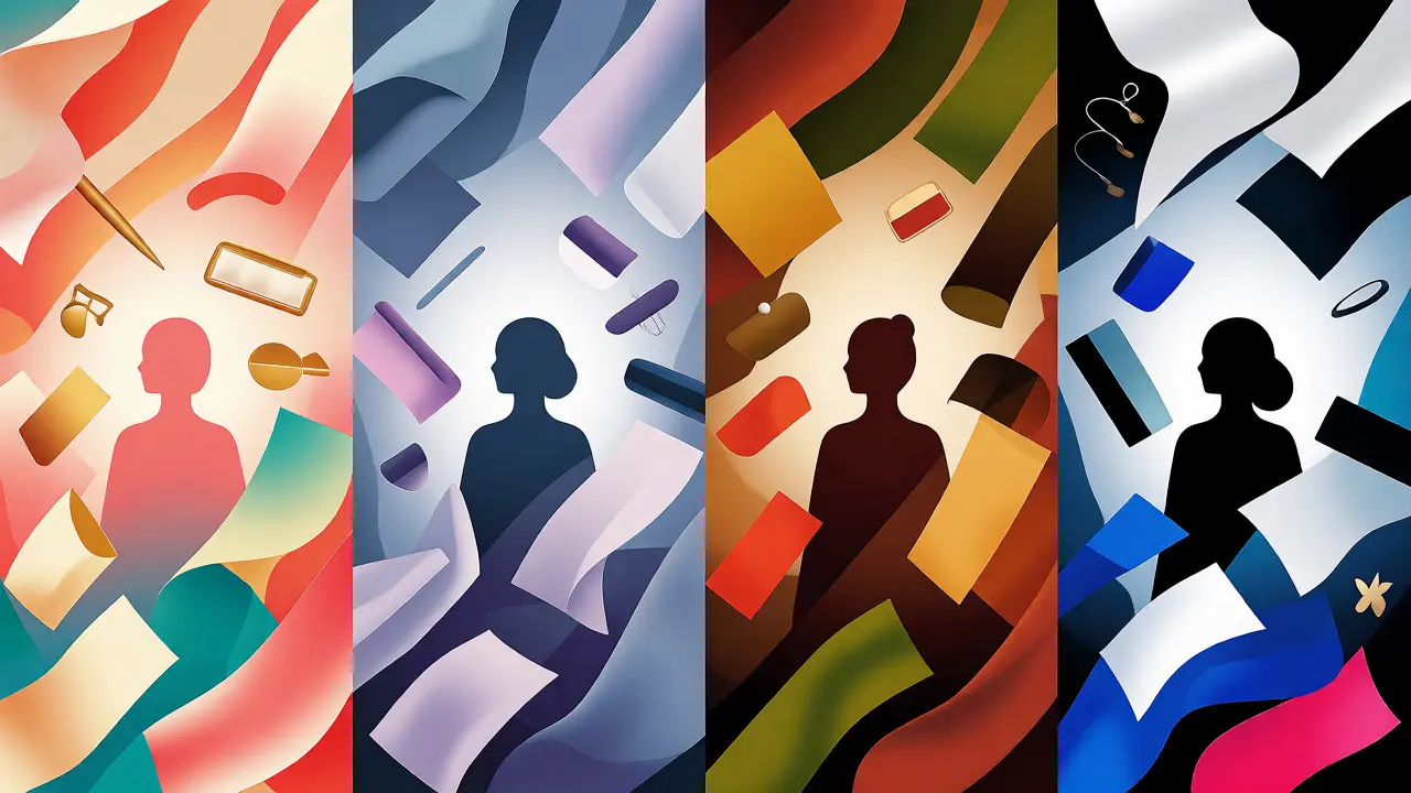 Four panels illustrating Spring, Summer, Autumn, and Winter color palettes.